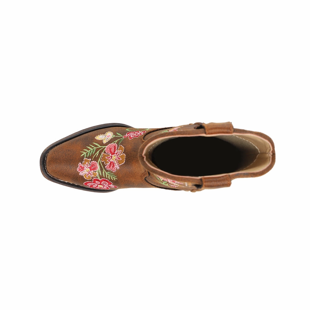Juliet Embroidery Snip Toe Cowboy Boots (Little Kid-Big Kid) Padded Interior Weekend Wanderer