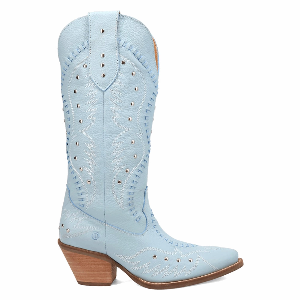 Pretty N' Pink Embroidered Studded Snip Toe Pull On Cowboy Boots Easy Pairing