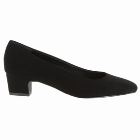 Full Leather Prim Round Toe Block Heel Pumps