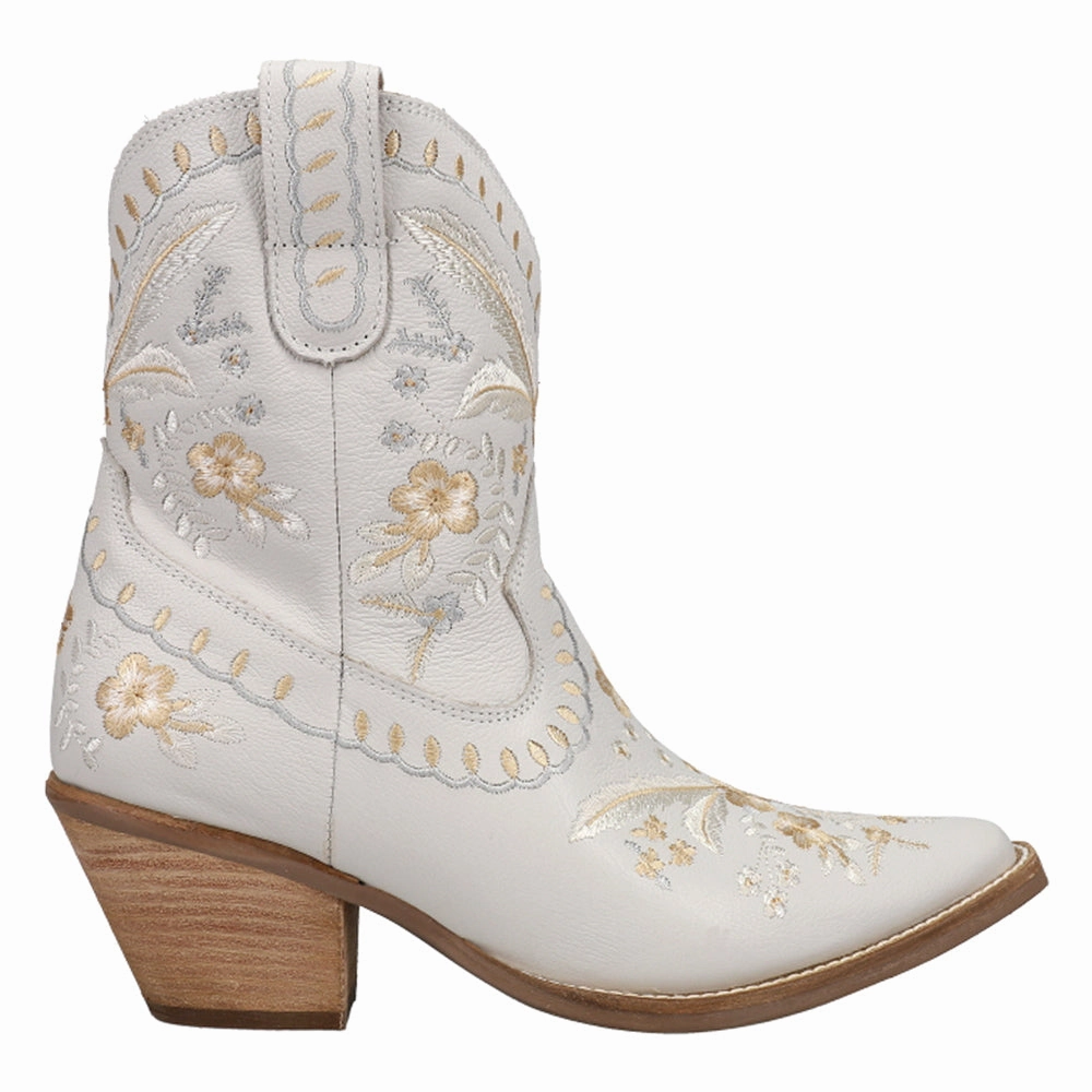 Strong Sole Primrose Floral Embroidered Snip Toe Cowboy Booties