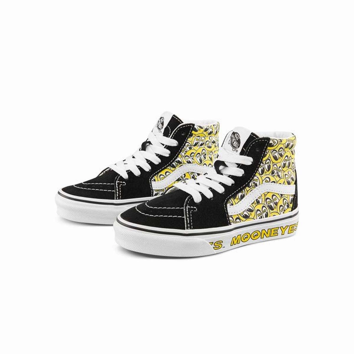   Mooneyes Kid's SK8-Hi 'Black Yellow' Tactile Grip Enhancement Appealing