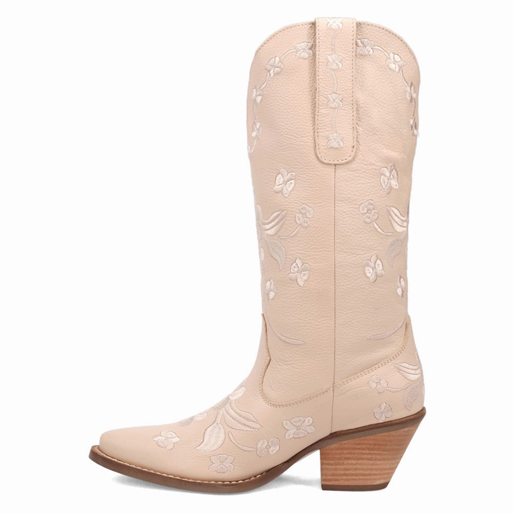 Love Bug Floral Embroidered Snip Toe Cowboy Boots Secure And Comfortable