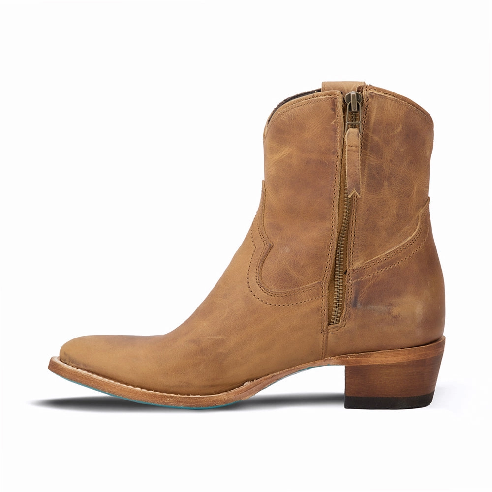 Plain Jane Zippered Round Toe Cowboy Bootie Ground Force Daily Utility