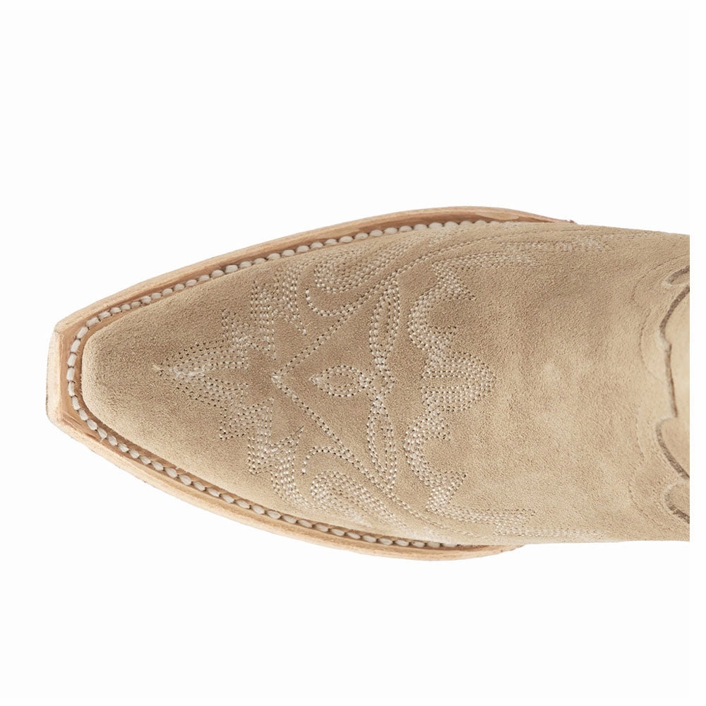 Lexington Embroidered Snip Toe Cowboy Bootie Solid Stitching