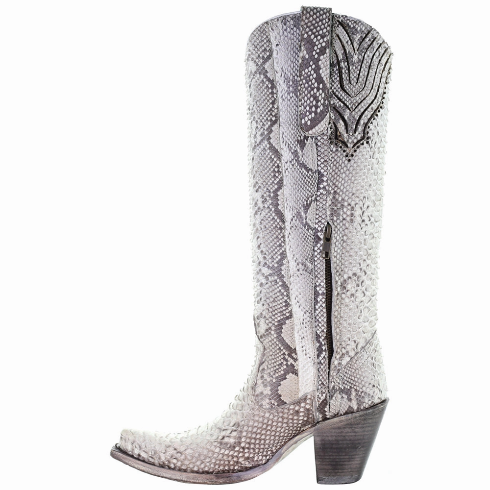 Python Snake Snip Toe Pull On Cowboy Boots Weather Ready Utility Style