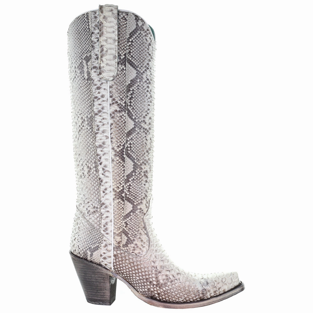 Urban Ready Python Snake Snip Toe Pull On Cowboy Boots