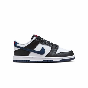 Kids Dunk Low 'Black Midnight Navy' Slip-resistant ease