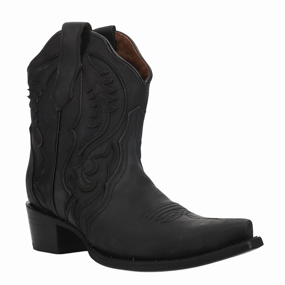 Embroidered And Inlay Snip Toe Cowboy Booties Quick Drying