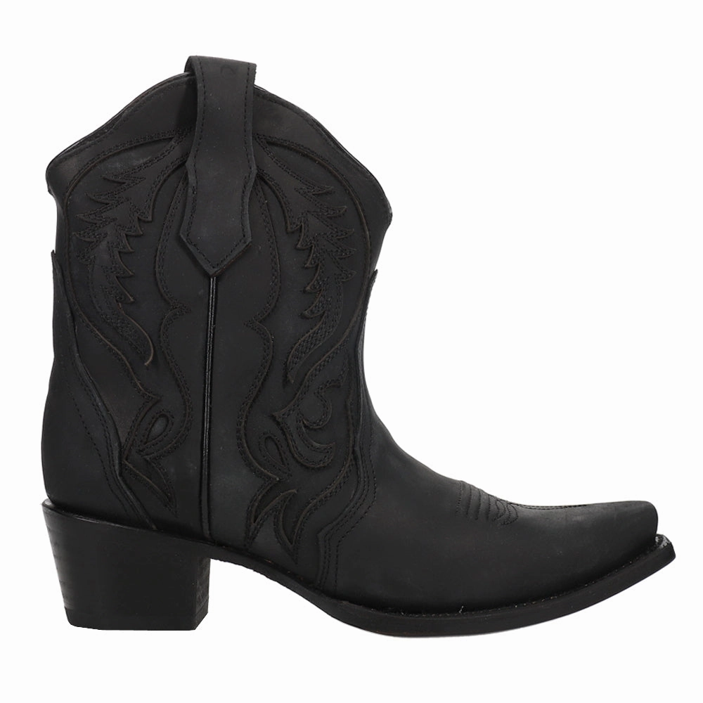 Extreme Durability Embroidered And Inlay Snip Toe Cowboy Booties