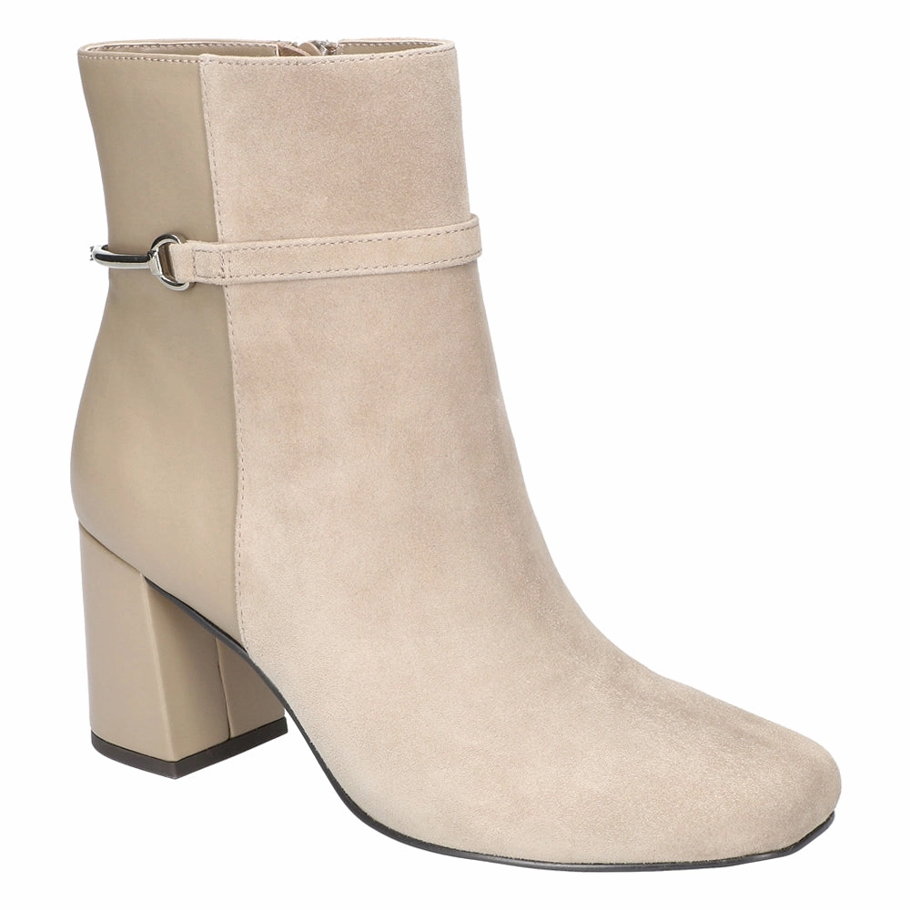 Quincy Square Toe Zippered Booties ReinforcedHeel