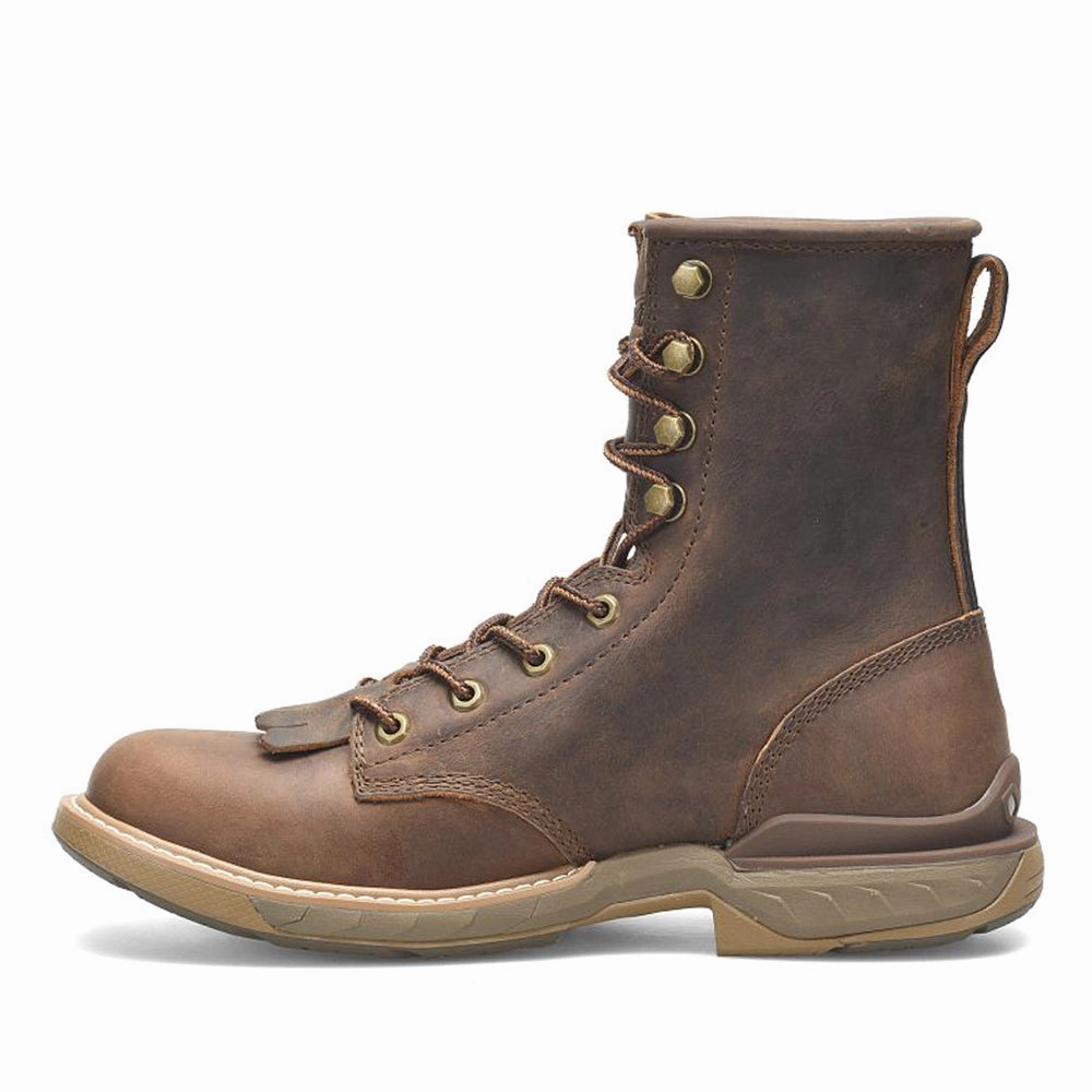 Raid 8 inch Lace Up Oil Resistant Soft Toe Work Boots rubber All-day style