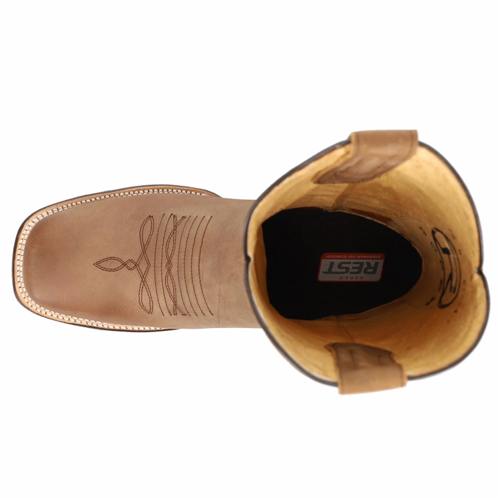 design - complexity - level Viva Mexico Patriotic Square Toe Pull On Cowboy Boots