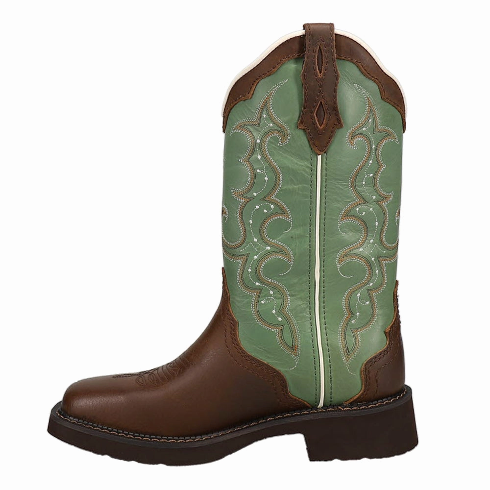 Moisture Wicking Fabric Stylish Footwear Raya Embroidered Square Toe Cowboy Boots
