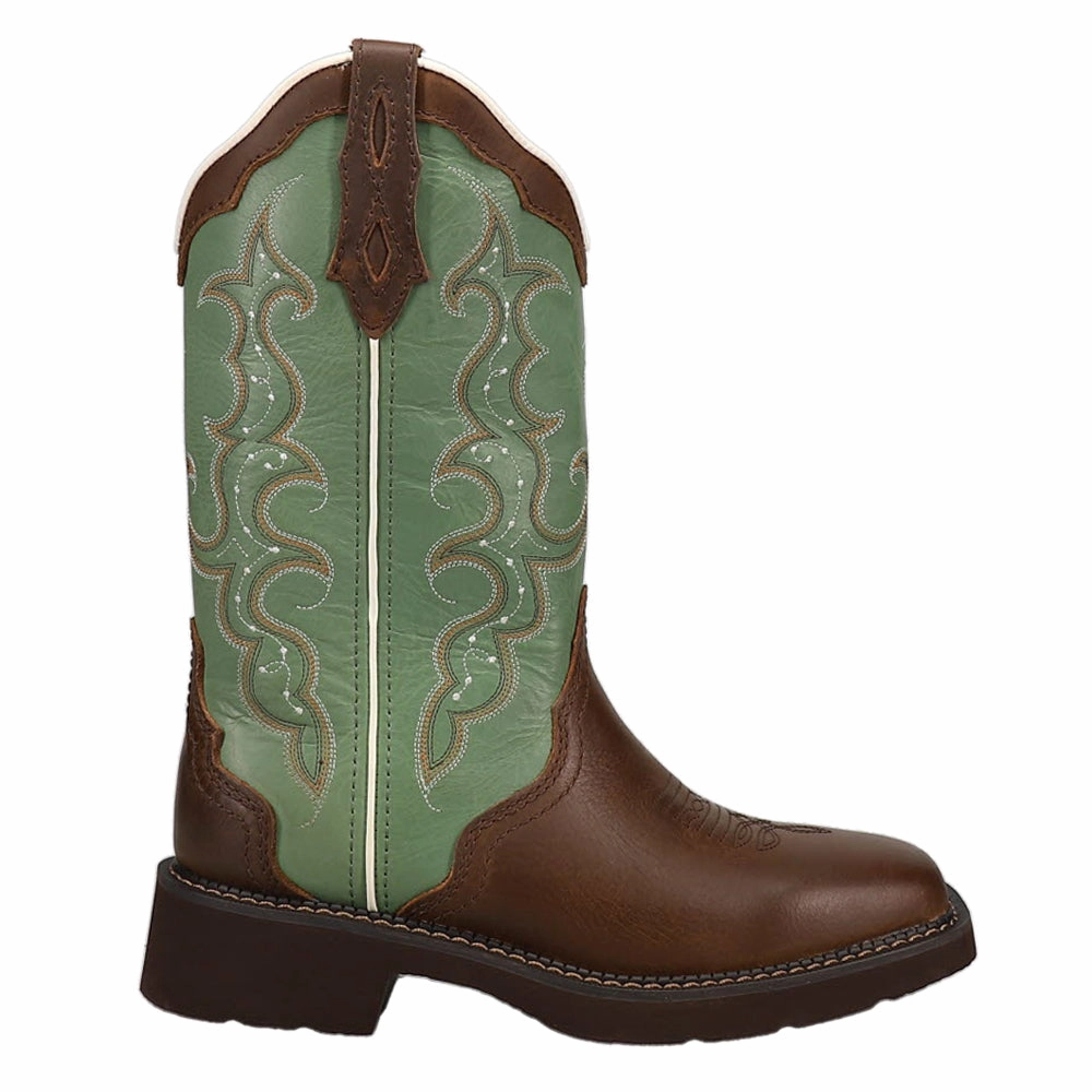 Raya Embroidered Square Toe Cowboy Boots Waterproof Mountain Climber Stable Support Snowy Path