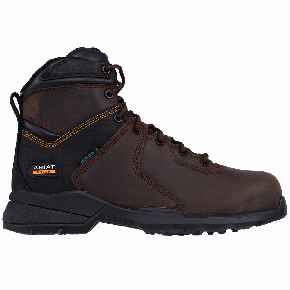 Rebar Flex Protect 6 Inch Waterproof Carbon Toe Lace Up Work Boots Torque Control Framework