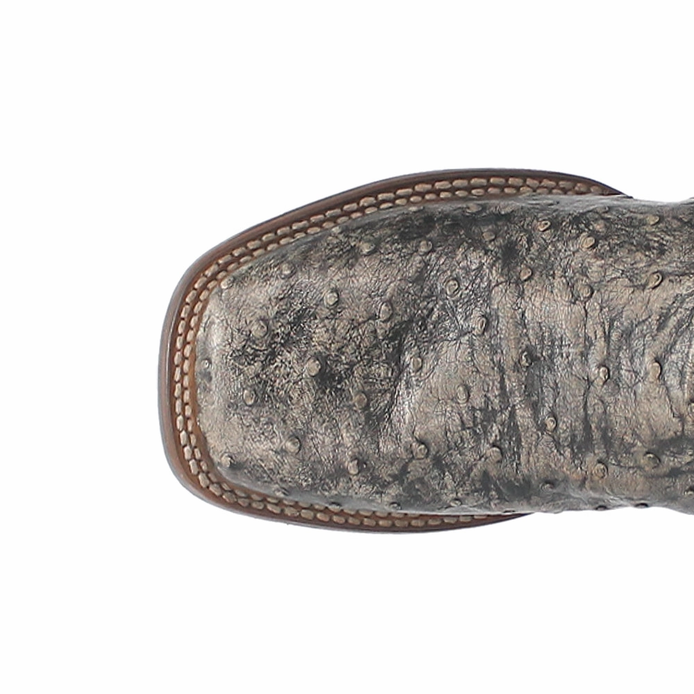 Dillinger Full Quill Ostrich Embroidered Square Toe Cowboy Boot Waterproof Membrane Technology