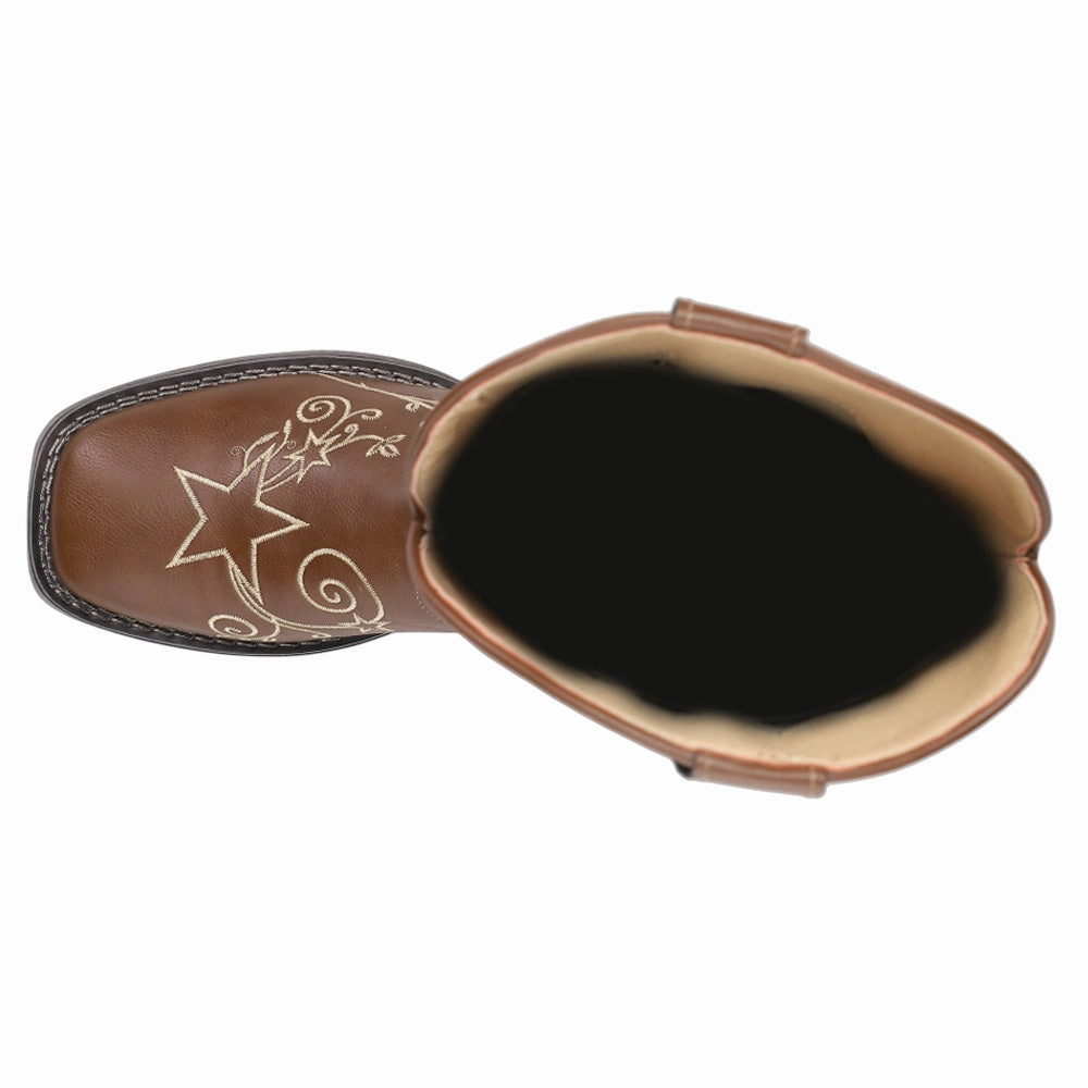 Modern Cut Aster Embroidered Square Toe Cowboy Boots