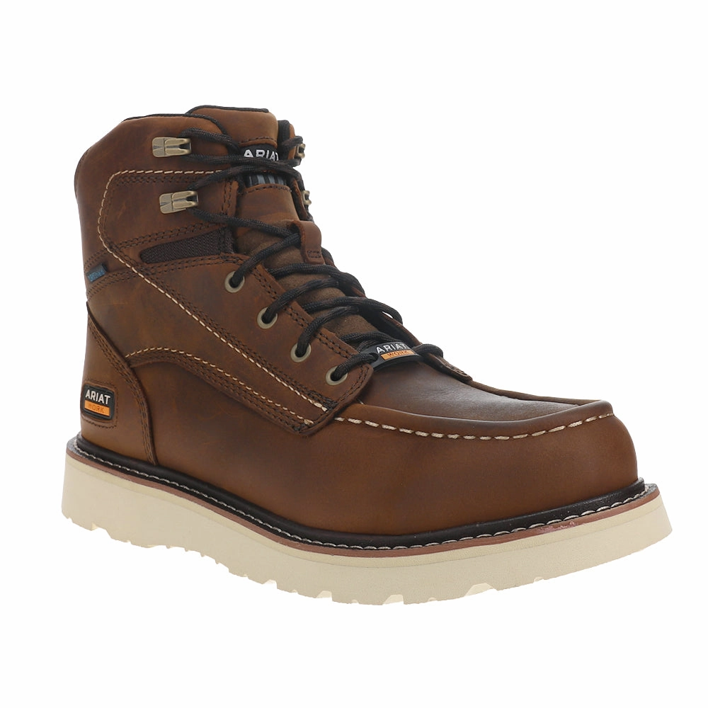 Comfortable Feel birthday Rebar Wedge 6 Inch Moc Toe Waterproof Work Boots