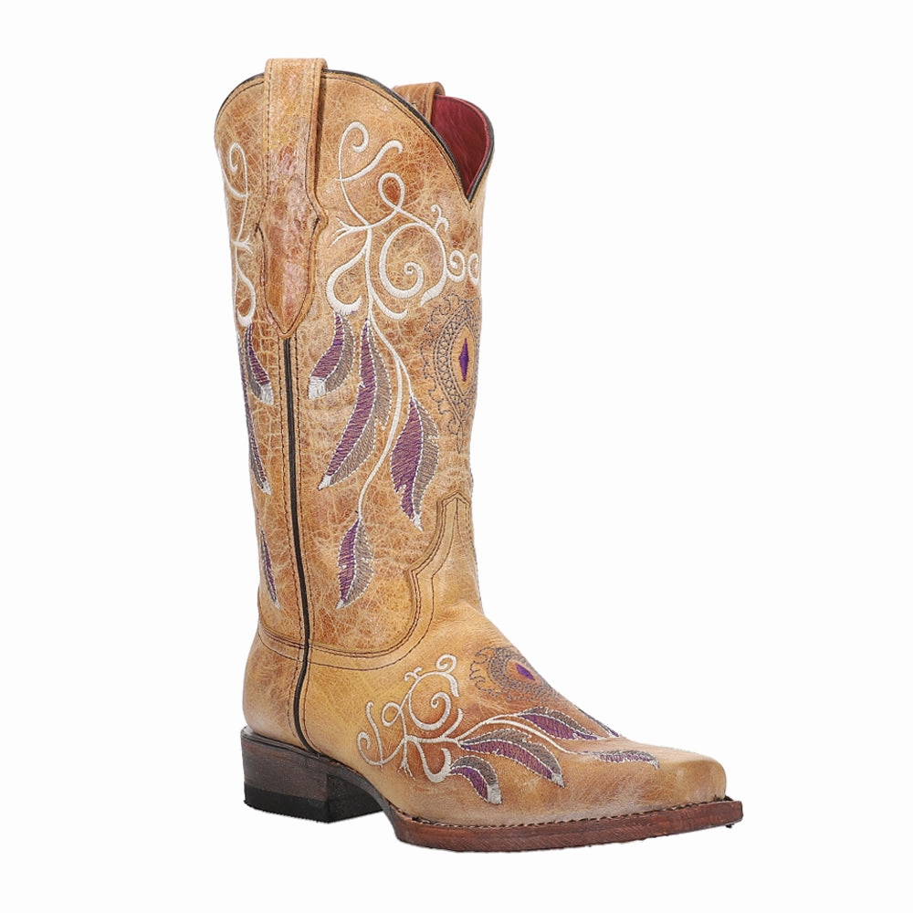 Dreamer Embroidered Narrow Square Toe Cowboy Boots Trail grip