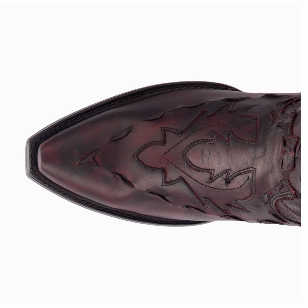 Reverie Knee High Corset Embroidered Tooled Inlay Snip Toe Cowboy Boot Stage Show