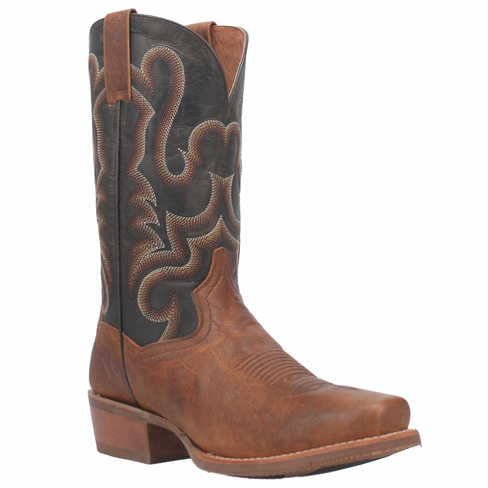 Richland Embroidered Square Toe Pull On Cowboy Boots Durable ease