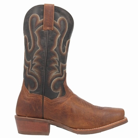 Richland Embroidered Square Toe Pull On Cowboy Boots Easy Support