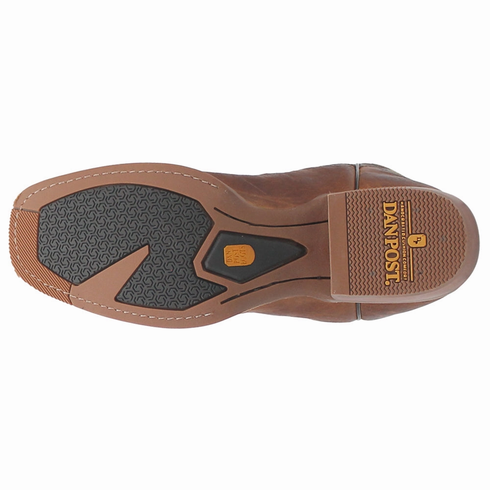 All-around traction Non Marking Outsole Richland Embroidered Square Toe Pull On Cowboy Boots