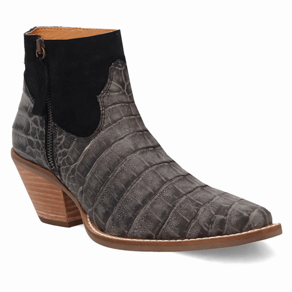 Ricki Croc Animal Print Snip Toe Cowboy Booties Reliable Performance Trendy Protection