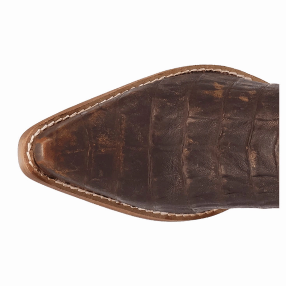 Stylish Option Ricki Croc Animal Print Snip Toe Zippered Cowboy Booties