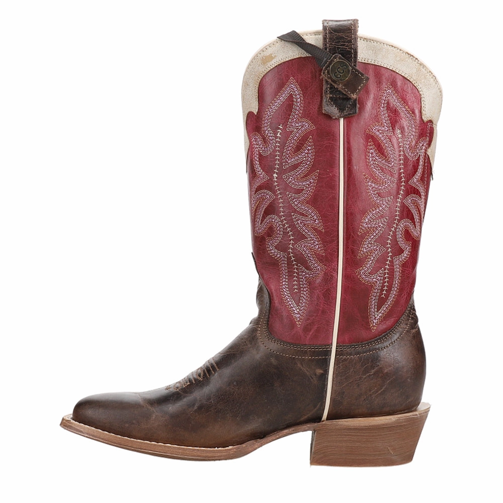 Shock Absorbing Mountain Climber Ride 'em Cowgirl CCS Embroidered Square Toe Cowboy Boots