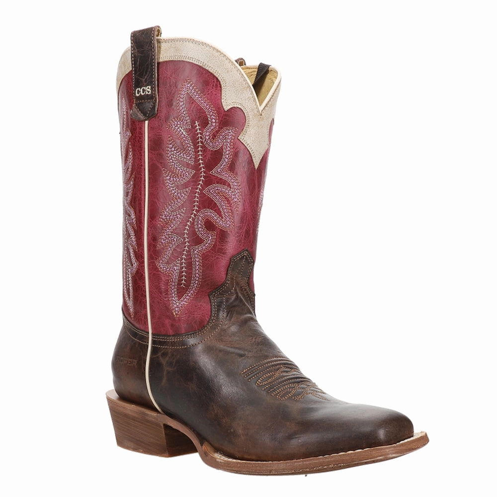 Subtle Aesthetic Ride 'em Cowgirl CCS Embroidered Square Toe Cowboy Boots