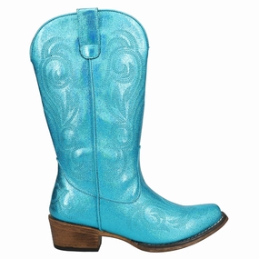 Riley Metallic Embroidered Snip Toe Cowboy Boots All Weather Mountain Climber Quick   Dry