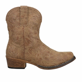 Protective Finish Rough Terrain Riley Shorty Embroidered Snip Toe Cowboy Booties