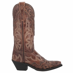 All Weather River Crossing Solid Stitching Braylynn Embroidered Studded Snip Toe Cowboy Boots