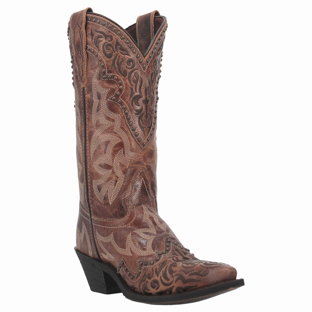 Braylynn Embroidered Studded Snip Toe Cowboy Boots Easy Pairing Outdoor Tough