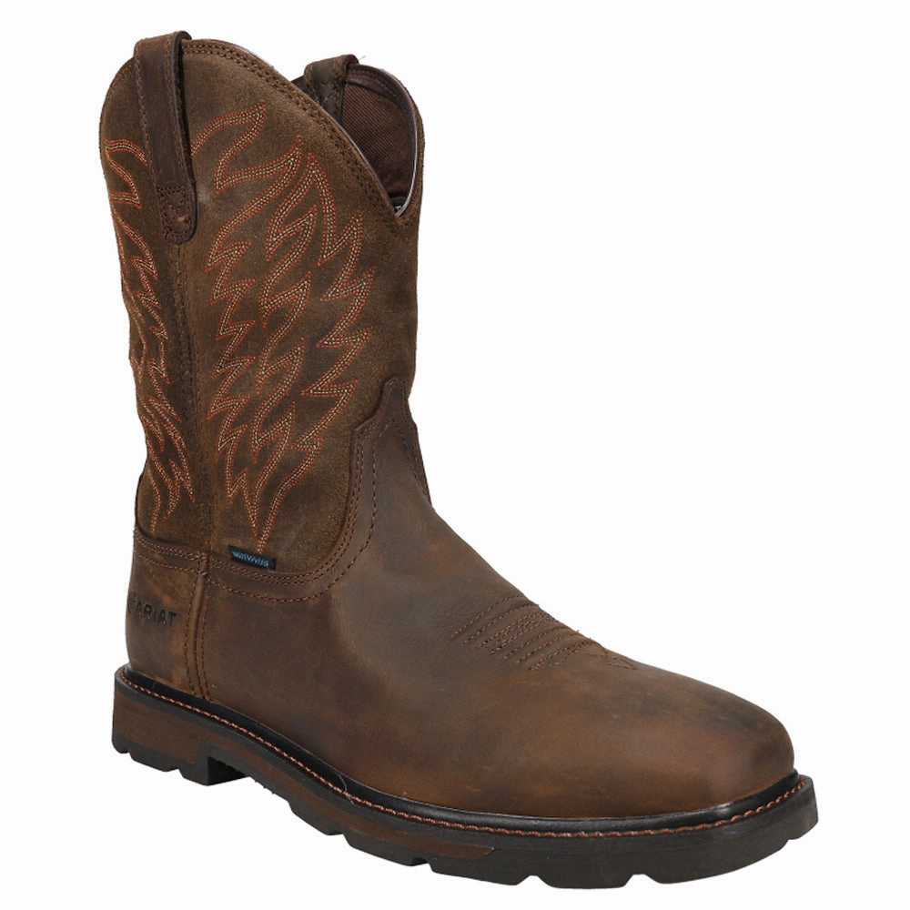 Groundbreaker 10 Inch Waterproof Soft Toe Work Boots Sleek Wear