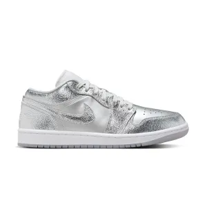 water - resistance - level Wmns Air Jordan 1 Low SE 'Metallic Silver'