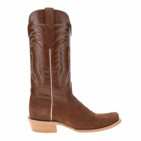 Roughout Narrow Embroidered Square Toe Cowboy Boots sock liner