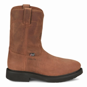 Round-Up 10 Inch Steel Toe Work Boots Impact Diffusion Technology