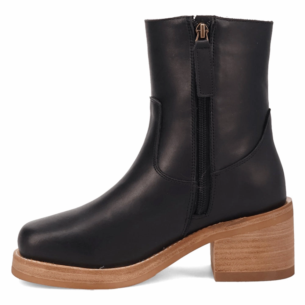 Roxy Round Toe Block Heel Zippered Boots Comfortable Stride Field Work