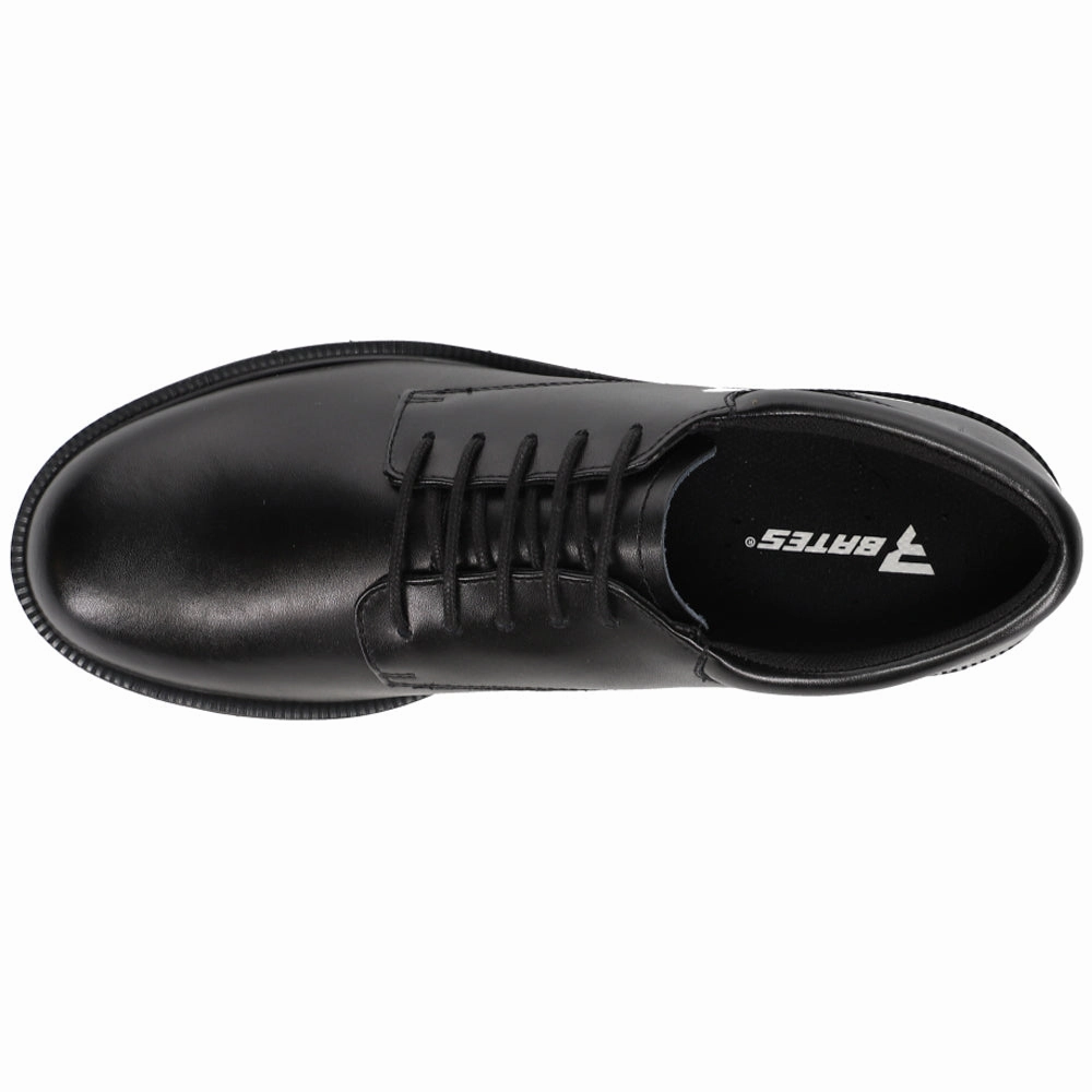 High Shine Duty Slip Resistant Soft Toe Work Shoes Compression Molded Frame leather - type