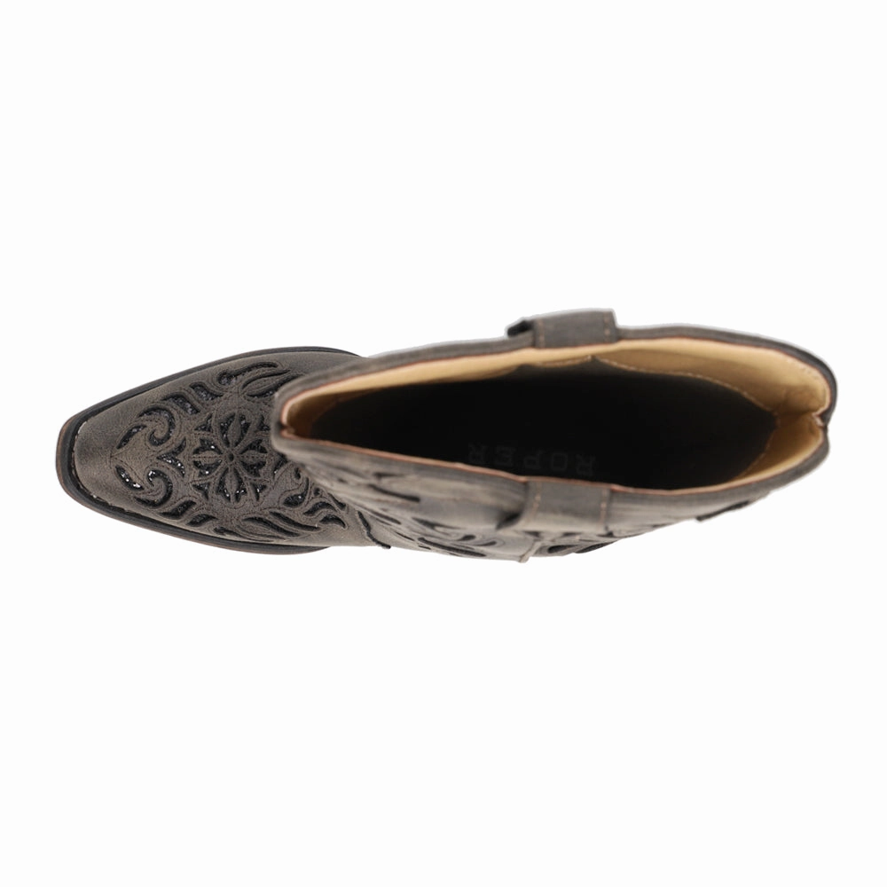 Tough Build Date Ready Riley Glitz Glitter Underlay Snip Toe Cowboy Boots