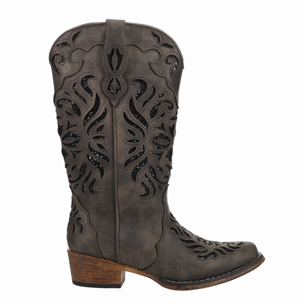 Riley Glitz Glitter Underlay Snip Toe Cowboy Boots gift pick