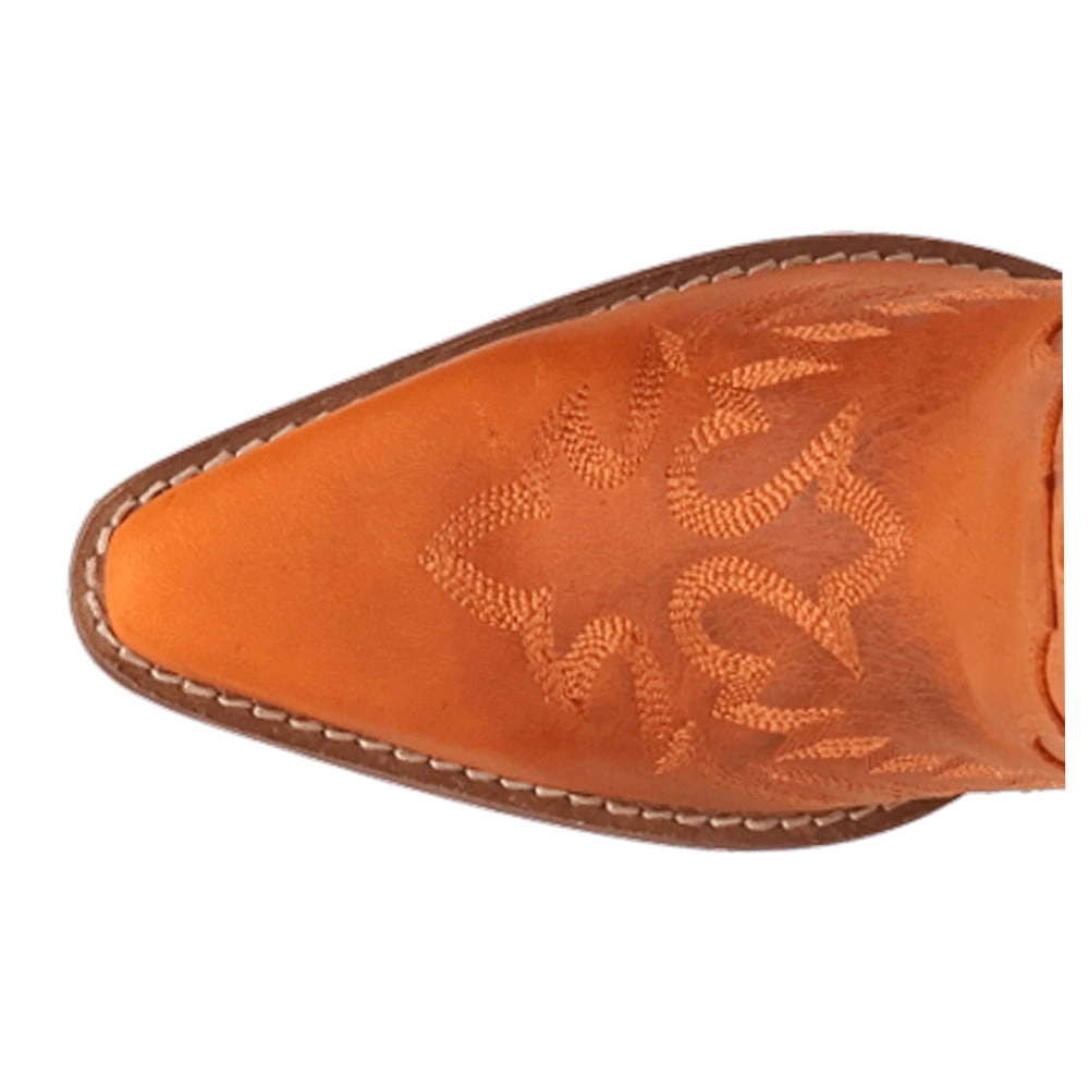 Low Profile Rough Terrain Sporty Look Rocky Top Embroidered Pointed Toe Cowboy Booties