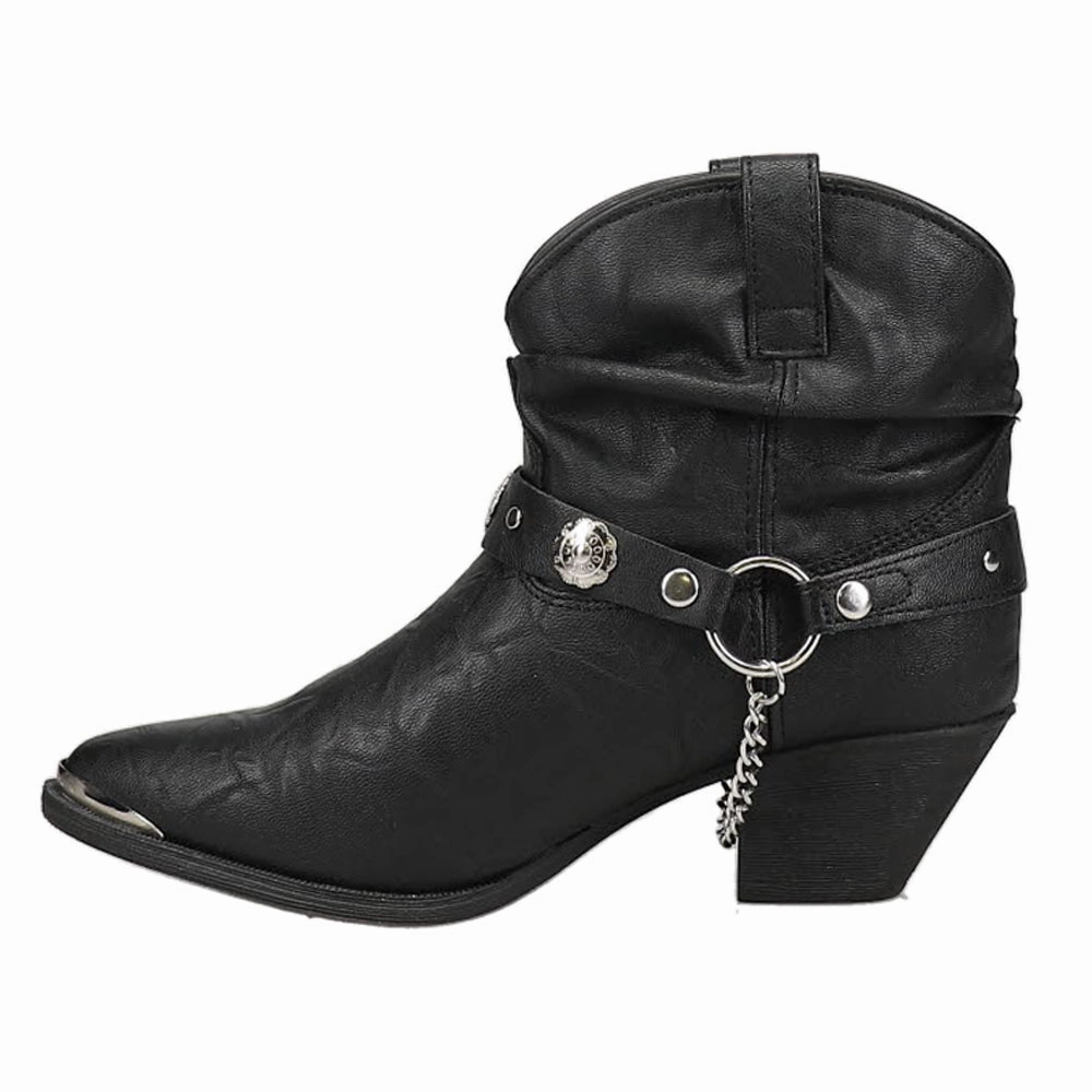 Rain Safe Rubber Sole Fiona Pointed Toe Pull On Cowboy Booties