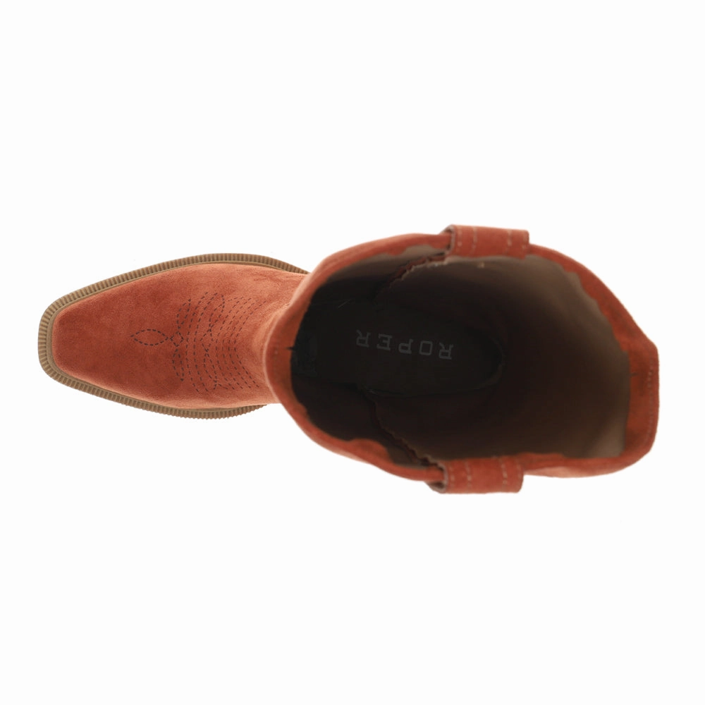 Sock Fit Kit Laser Embroidered Square Toe Pull On Cowboy Boots