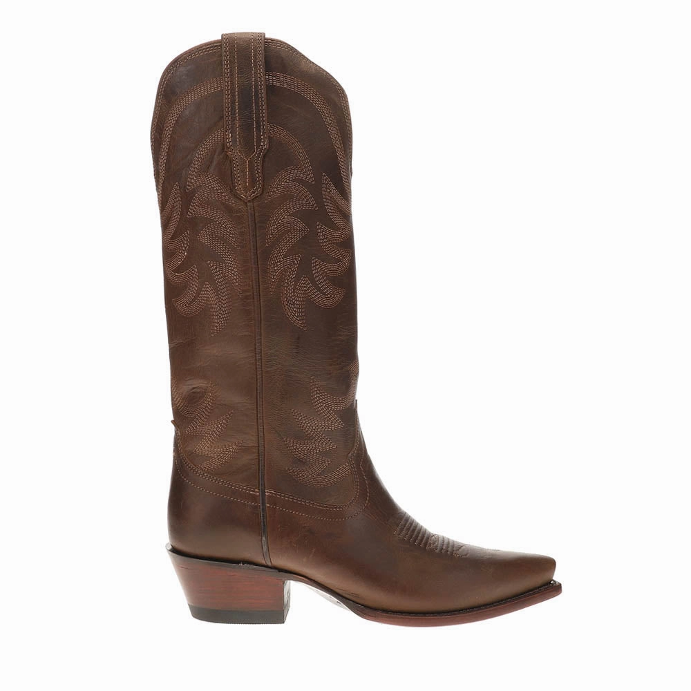 Protective Finish Snow Trekker The Annie Embroidered Snip Toe Cowboy Boots