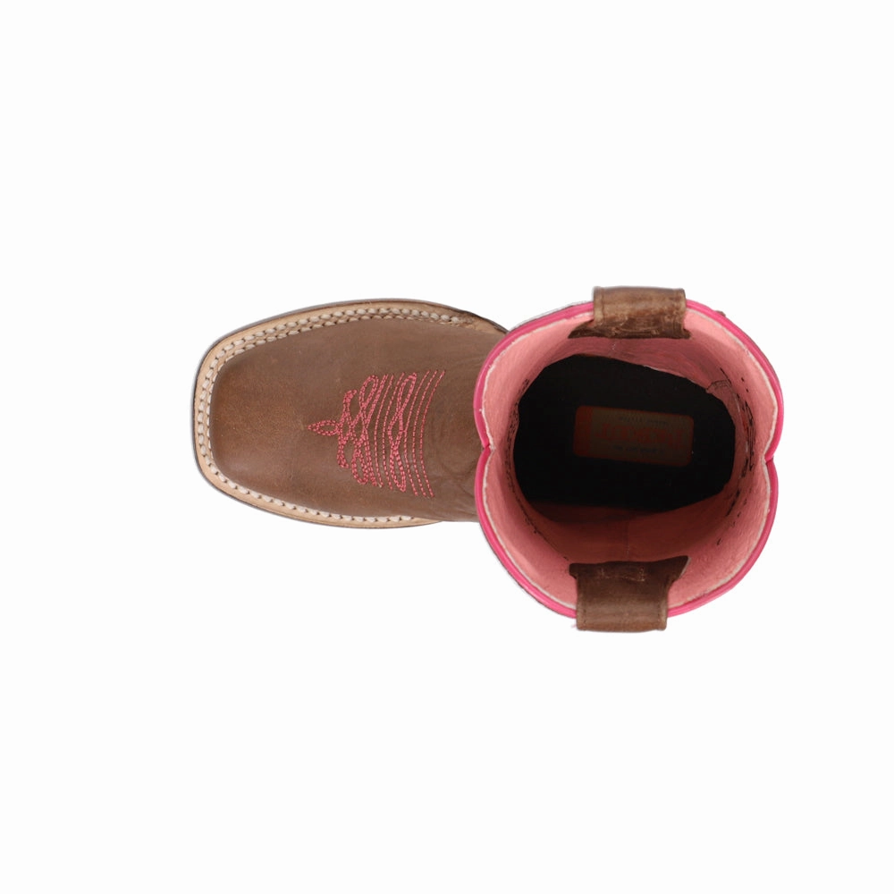 Travel Companion Classic Touch Running Free Square Toe Cowboy Boots (Little Kid)