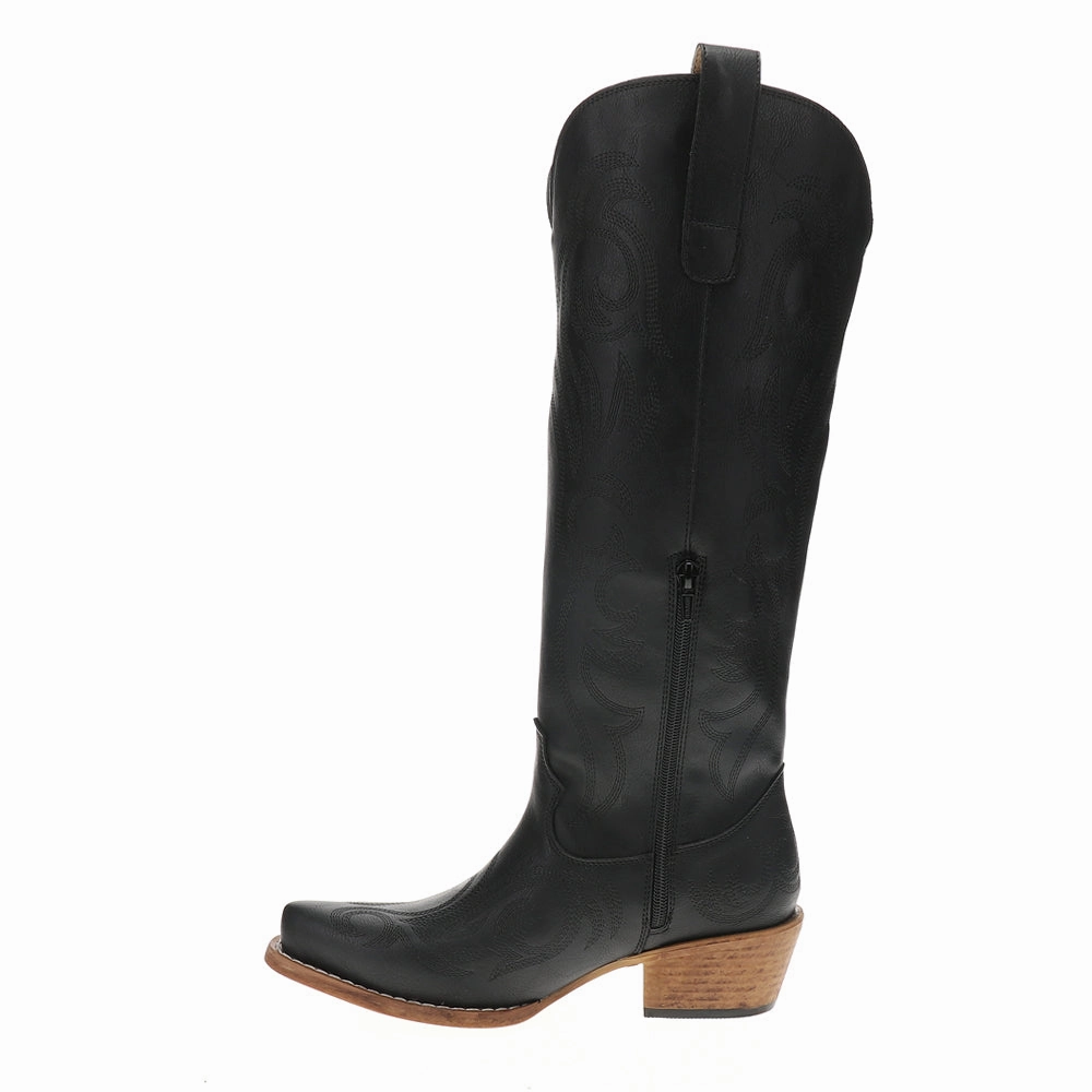 Ryder Embroidered Snip Toe Pull On Cowboy Boots Comfort Ankle Support