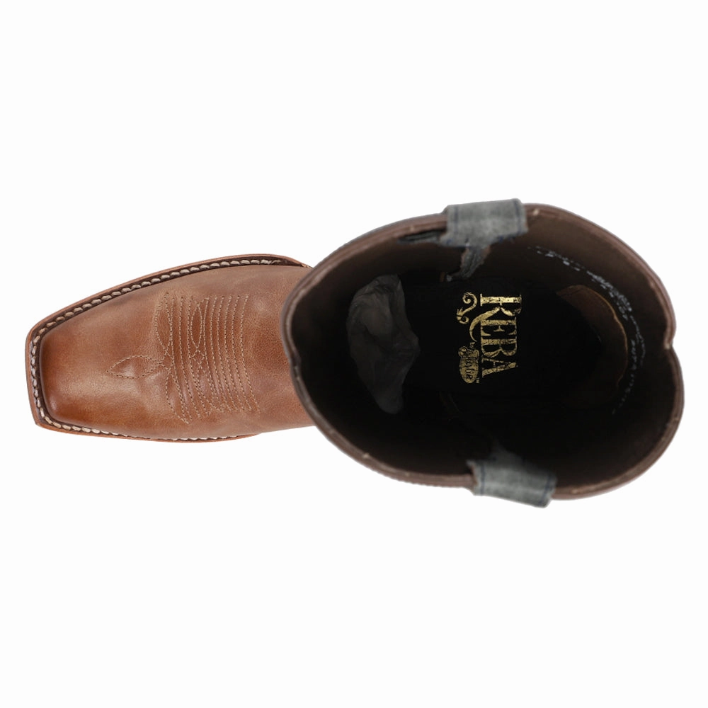 Sandy 11 Inch Square Toe Cowboy Boots Buckle Shine Stable Support Remote Hiking